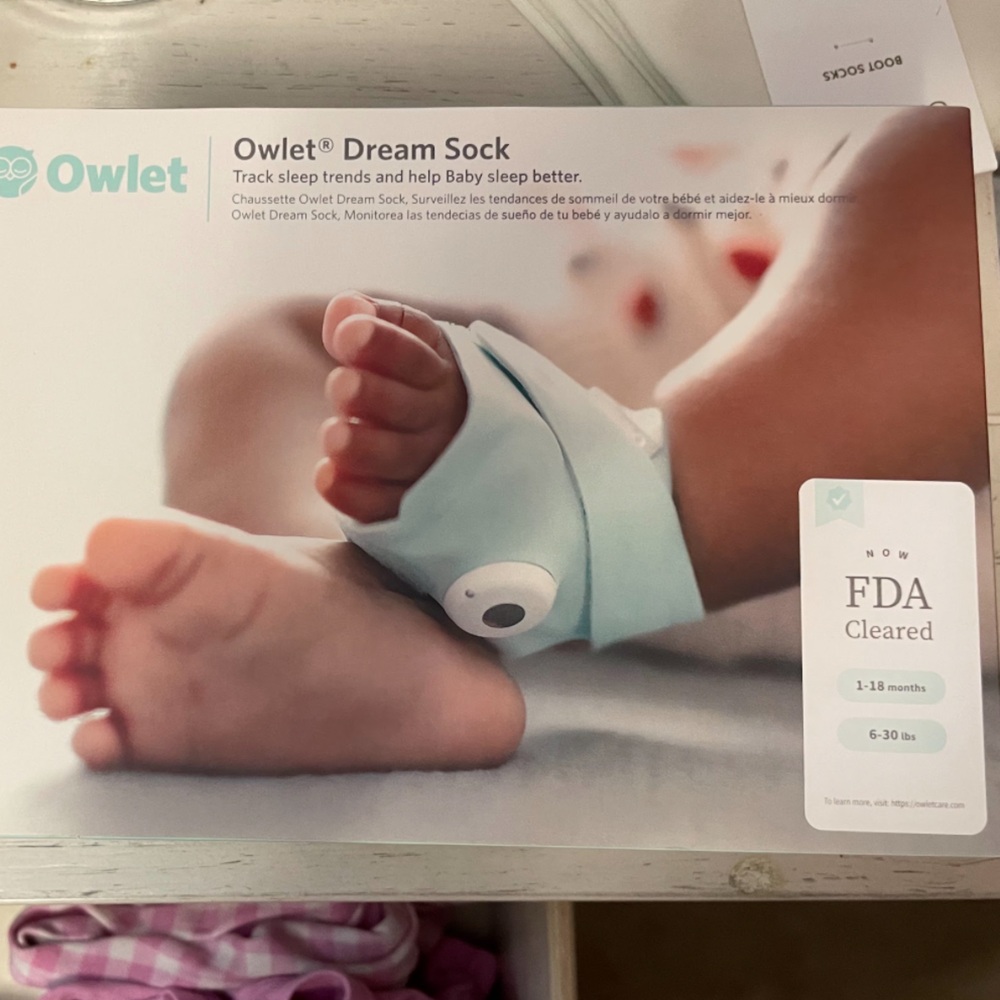 Owlet Dream Sock Baby Sleep Monitor Sock - Mint Green- NEVER USED!